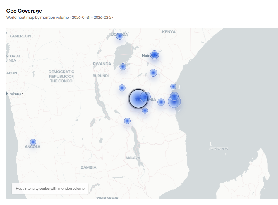 Regional governance monitoring by location